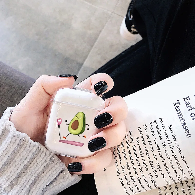 Мягкая одежда с принтом милой наушники чехол для Apple airpods Чехол класса люкс