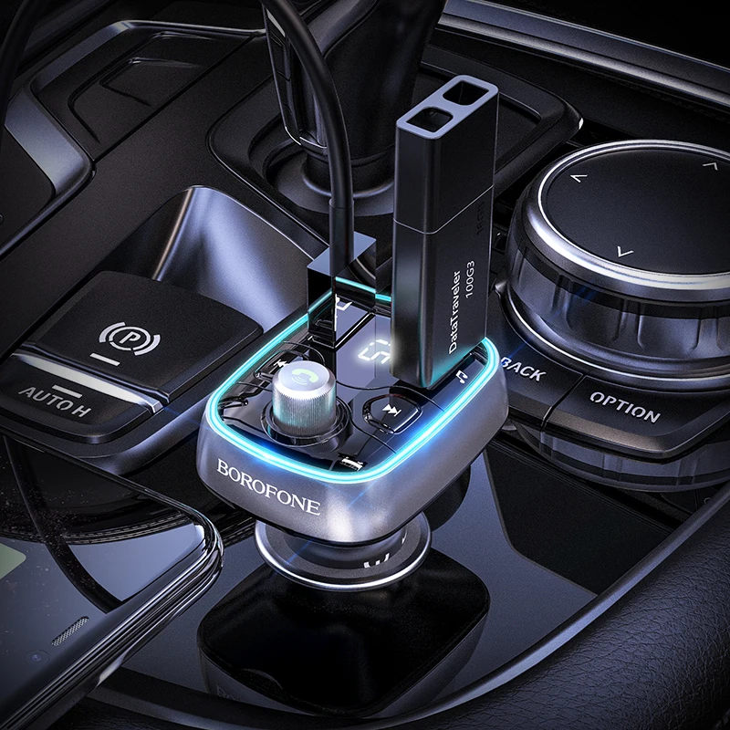 FM-трансмиттер BOROFONE с поддержкой Bluetooth 5 0 и двумя USB-портами | Мобильные телефоны