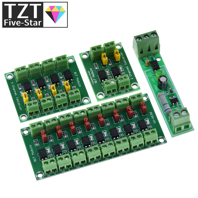 Фотоэлектрическая Изолированная плата PC817 1 2 4 8 канальная оптопара модуль