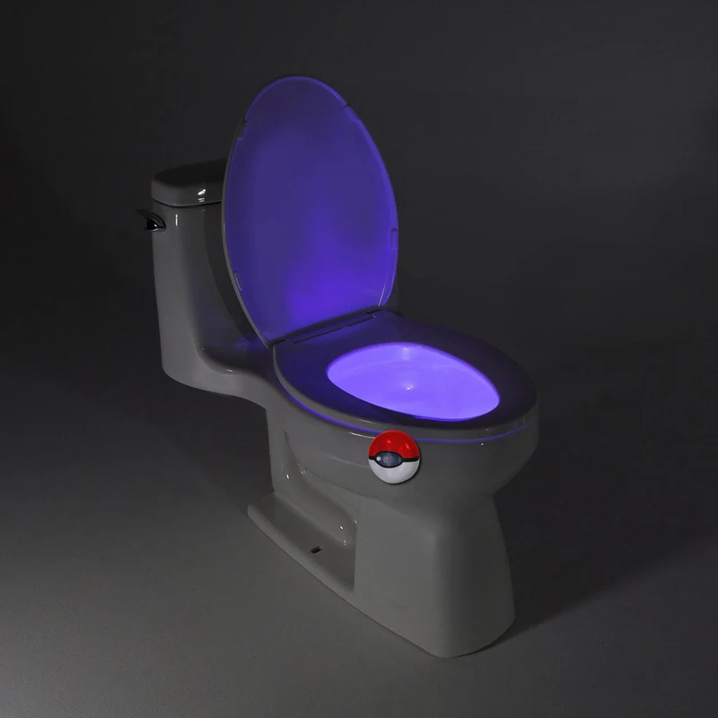 Светодиодный Туалет светильник PIR с присоской движения Сенсор ночника 8 цветов