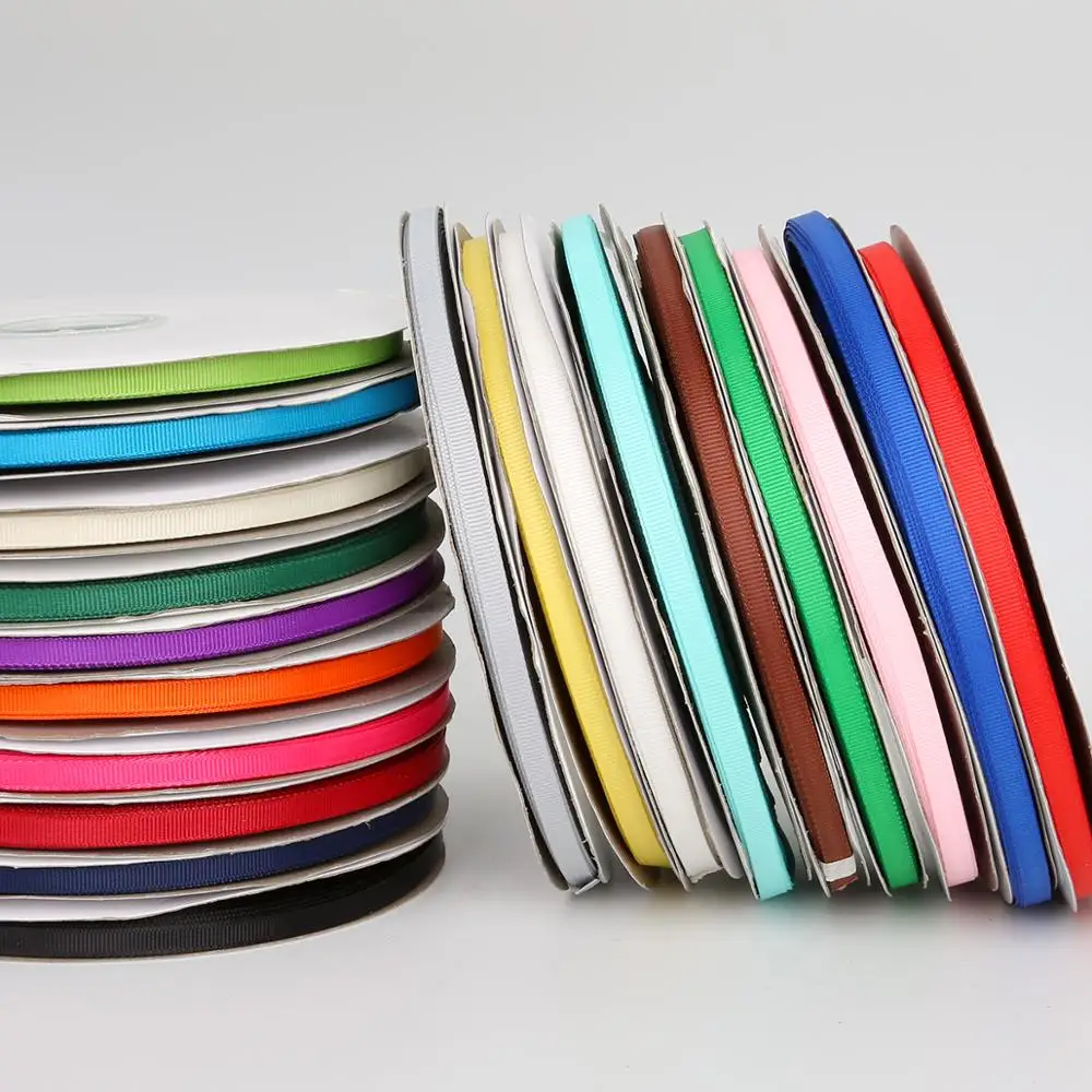 7 mm Width 5Yards/lot Grosgrain Ribbons For Wedding Party Decoration DIY Gift Wrapping Scrapbooking Craft | Дом и сад