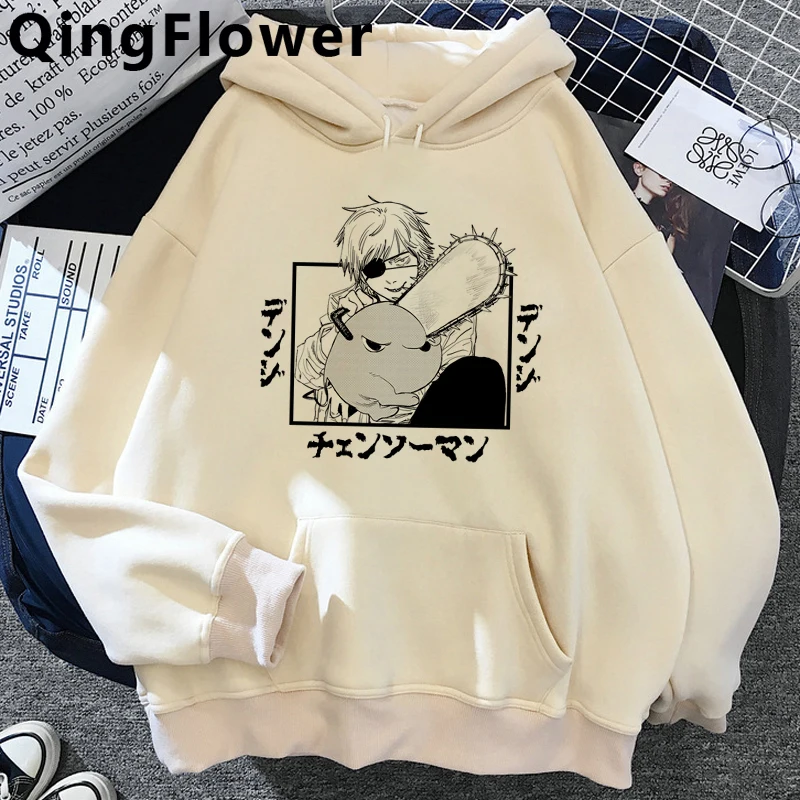 

Japan Anime Chainsaw Man Aesthetic Funny Cartoon Hoodies Men Grunge Cool Manga Graphic Sweatshirt Hip Hop Streetwear Hoody Male
