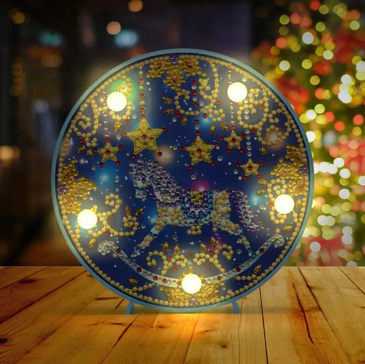 Новая лампа DIY светодиодный ночник с алмазной росписью рождественское животное Пингвин вышивка крестиком специальная форма свадебное украшение
