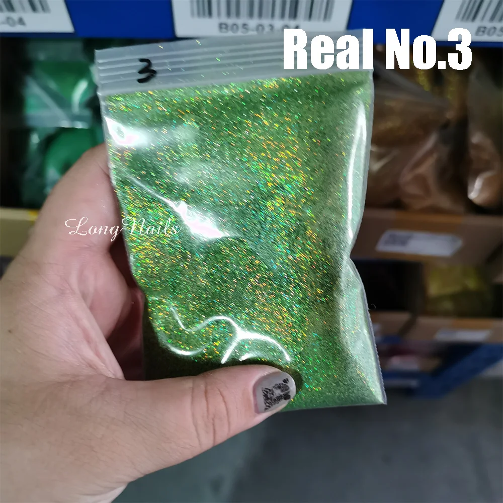 Блестящая голографическая пудра для ногтей 50 г 0 2 мм 1/128 |