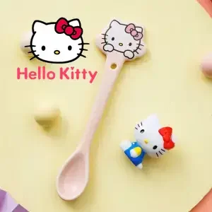 

Hello Kitty Ceramic Spoon Household Children's Creative Cartoon One Person One Spoon Cute Soup Eating Spoon