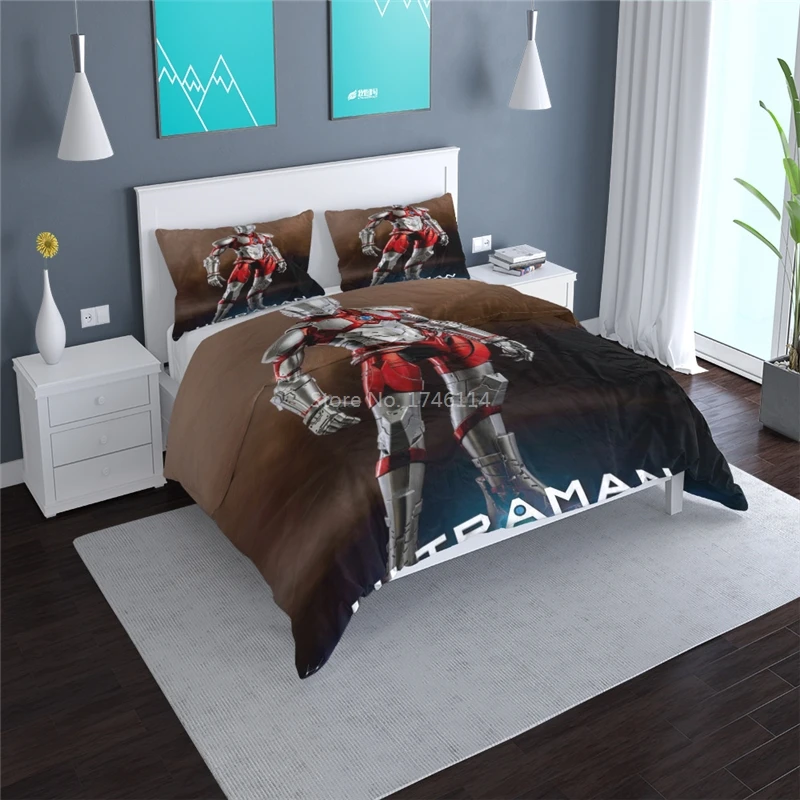 

Anime Ultraman 3D Cartoon Printed Bedding Set Duvet Cover /Comforter Cover Set for Boys and Girls Gift Twin Full Queen King Size