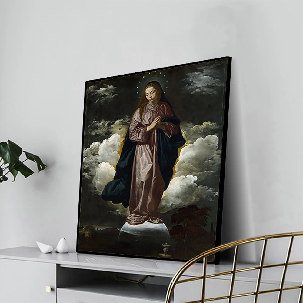 Картина маслом на холсте безукоризненное зачатие | Живопись и каллиграфия