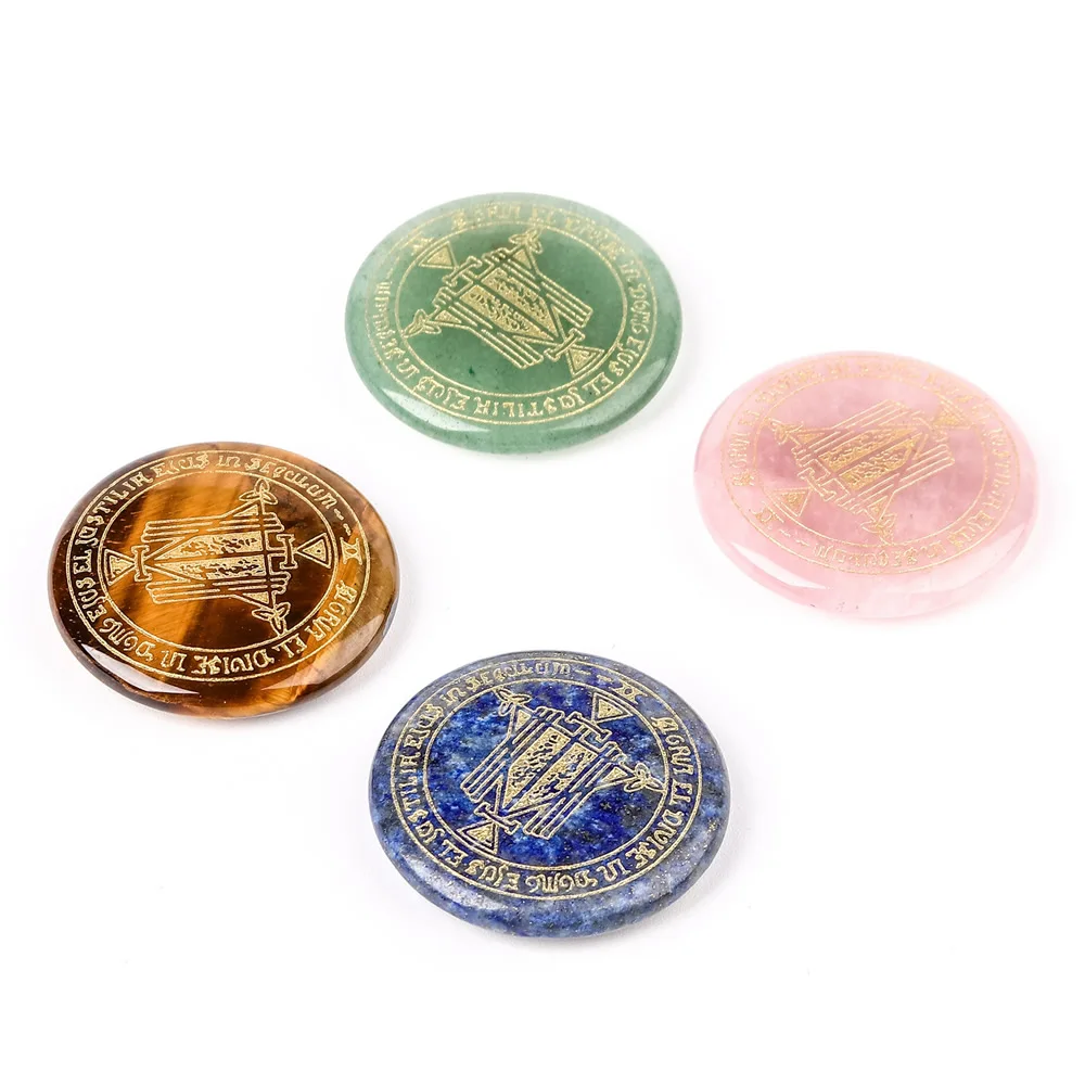 30 мм натуральный камень Соломон маг слава Фортуна талисман Таро гадание Опора