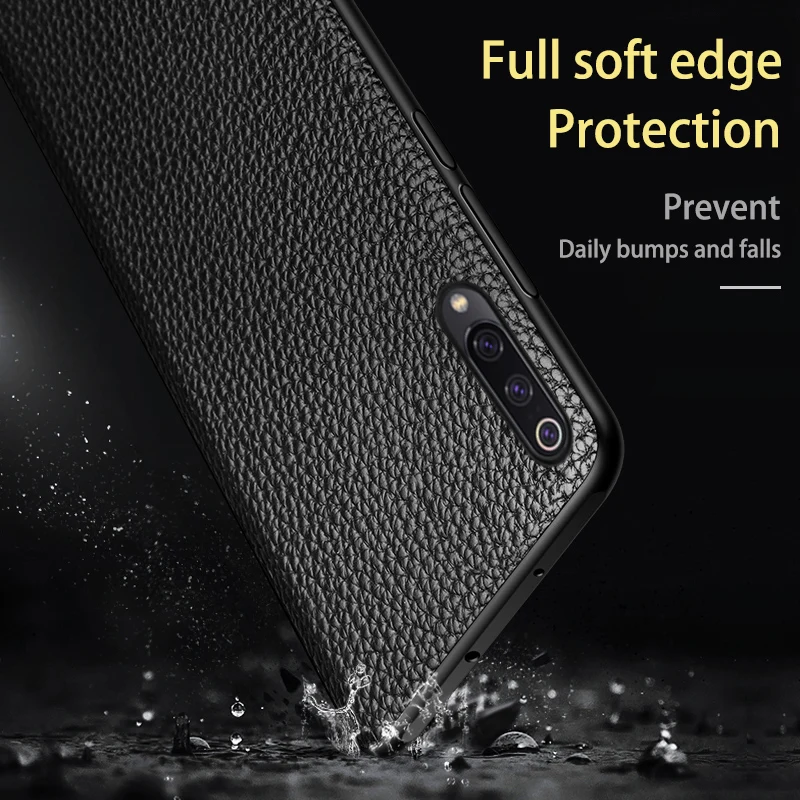 Phone Case For Xiaomi Redmi Note 8 Pro 5 6 6a 7 7a Mi 9 lite se 9T A1 A2 A3 Y3 Poco F1 Max 3 Litchi texture |