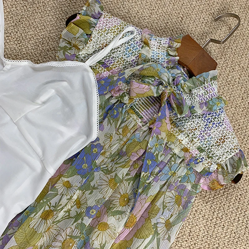 Есть высокое качество маленький сексуальный шелковый жилет с цветочным принтом