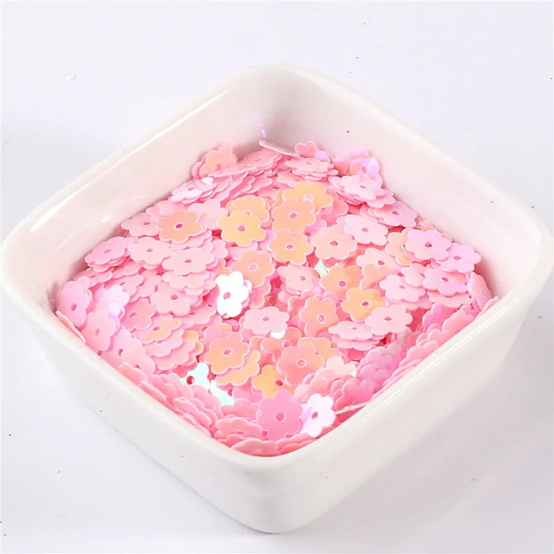 720 шт./лот 6 мм бледно-розовый пайетками цветы центр отверстия шить блесток Для