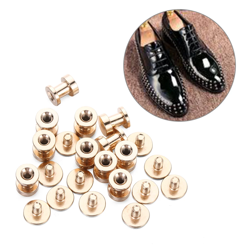 10 наборов медных заклепок для ногтей кожаный ремень кошелек твердая латунь