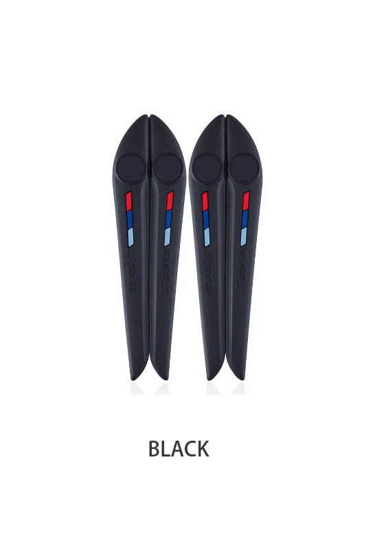 Black 4pcs Защита боковой кромки для автомобильной двери, бампер для автомобиля, зеркало заднего вида, защитные уголки, стикер от царапин, резиновый Универсальный Силан - Цвет: Black 4pcs