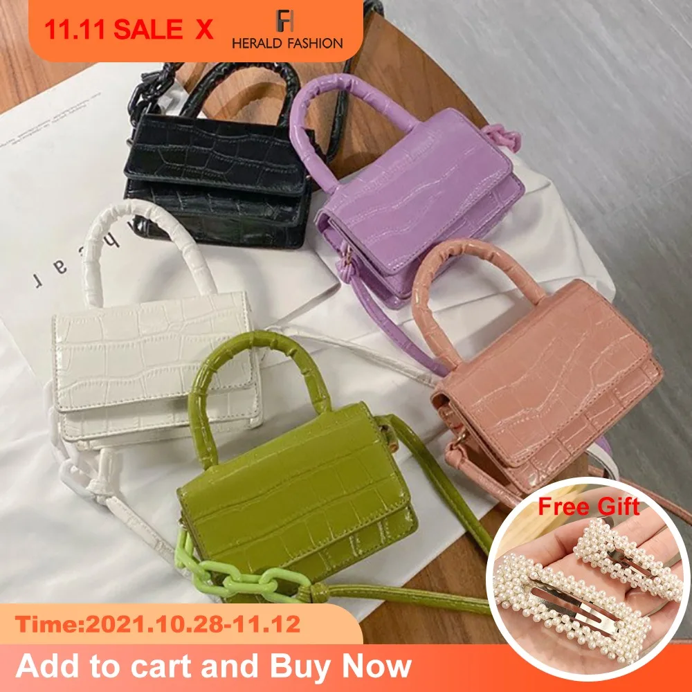 

Сумка на плечо женская из экокожи, Роскошный дизайнерский саквояж кросс-боди с узором под кожу крокодила, миниатюрный мессенджер, 2021