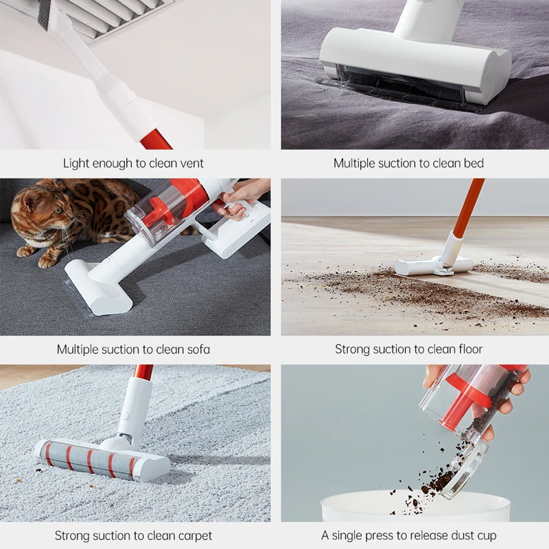 

TROUVER POWER 11 multifunction mite removal brush wireless handheld vacuum cleaner 20000Pa cyclone suction