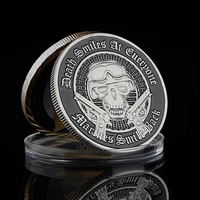 usa marine challenge coin antique skull coloried freedom eagle liberty in god we trust us coin