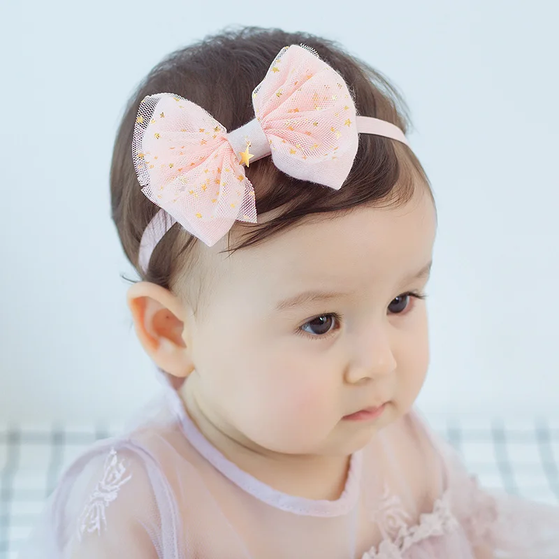 Детская эластичная повязка на голову с бантом | одежда и обувь
