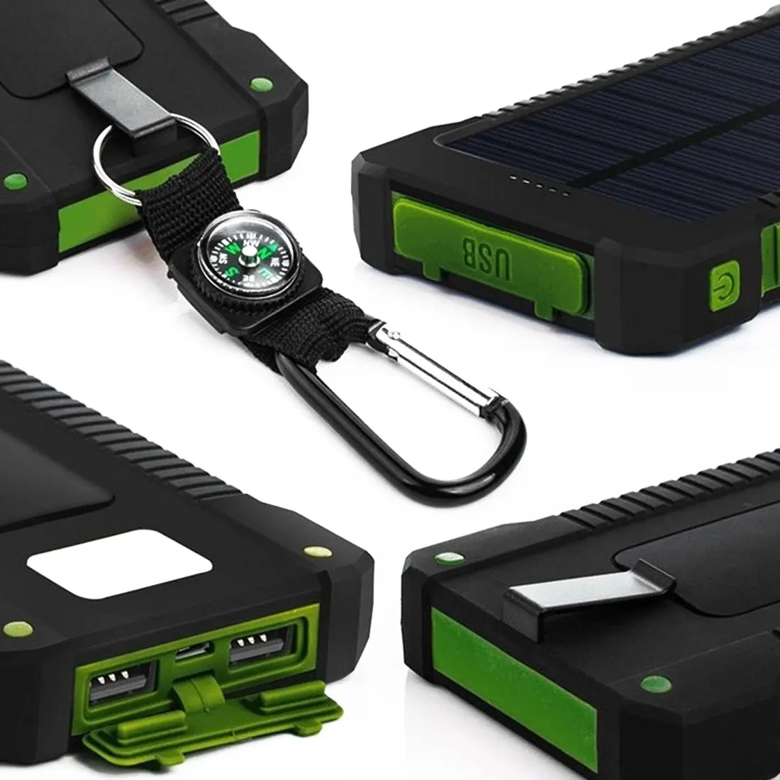 waterproof ltra thin solar mobile power polymer battery outdoor charger powerbank solar power bank 20000 mah usb fast charger free global shipping