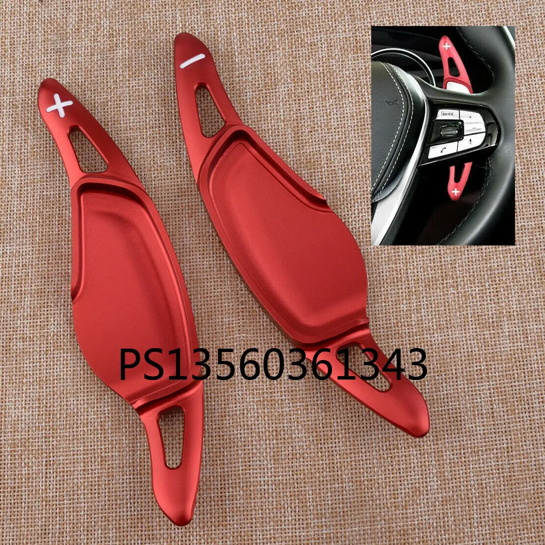 

Red Steering Wheel Shift Paddle Extension Fit For BMW X3 X4 M5 5 Series 2018-19