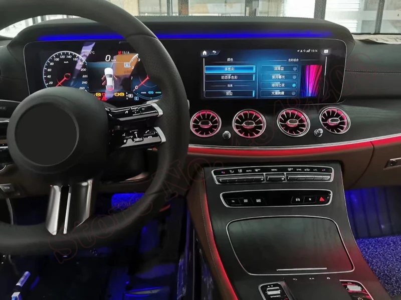 Beste 64-Kleur Set Voor Mercedes-Benz E-Klasse W213 2021 Grote Scherm Instrument Panel Sfeer Lamp Led Dashboard Omgevingslicht