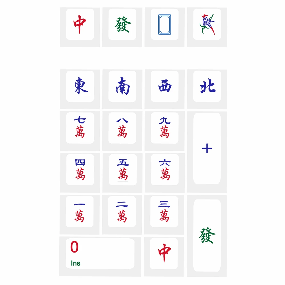 Черри профиль Majiang мАч Джонг краситель Sub Keycap набор Numpad толстый PBT для