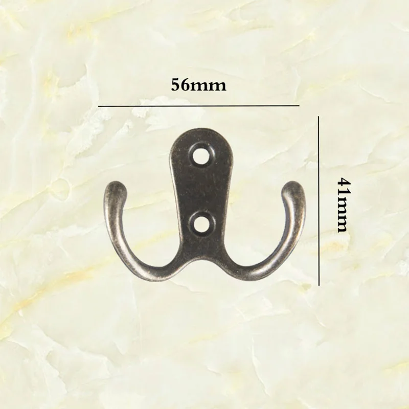 

Hollow Chinese Creative Clothes Hook Wall Hanging Door Hat Double Spray Black
