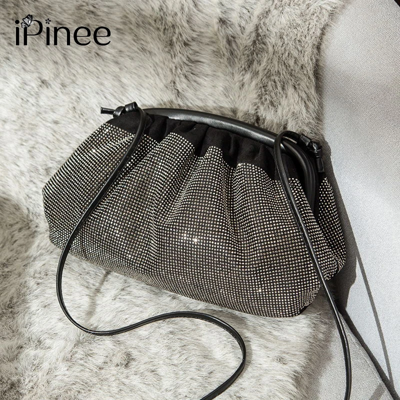 

iPinee Women Shoulder Bag Full Diamonds Lady Crossbody Bag High Quality Handbag Lady Personality Small Bag