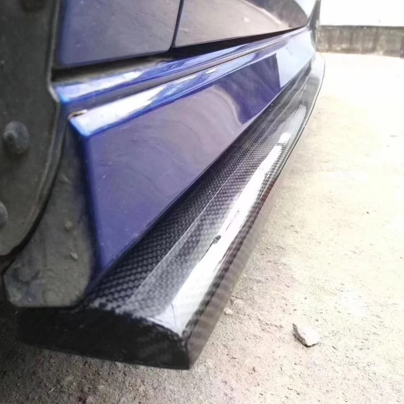 Углеродного волокна сторона юбки наборы для бампера Audi A3 S3 RS3 4 двери 2014 - 2018