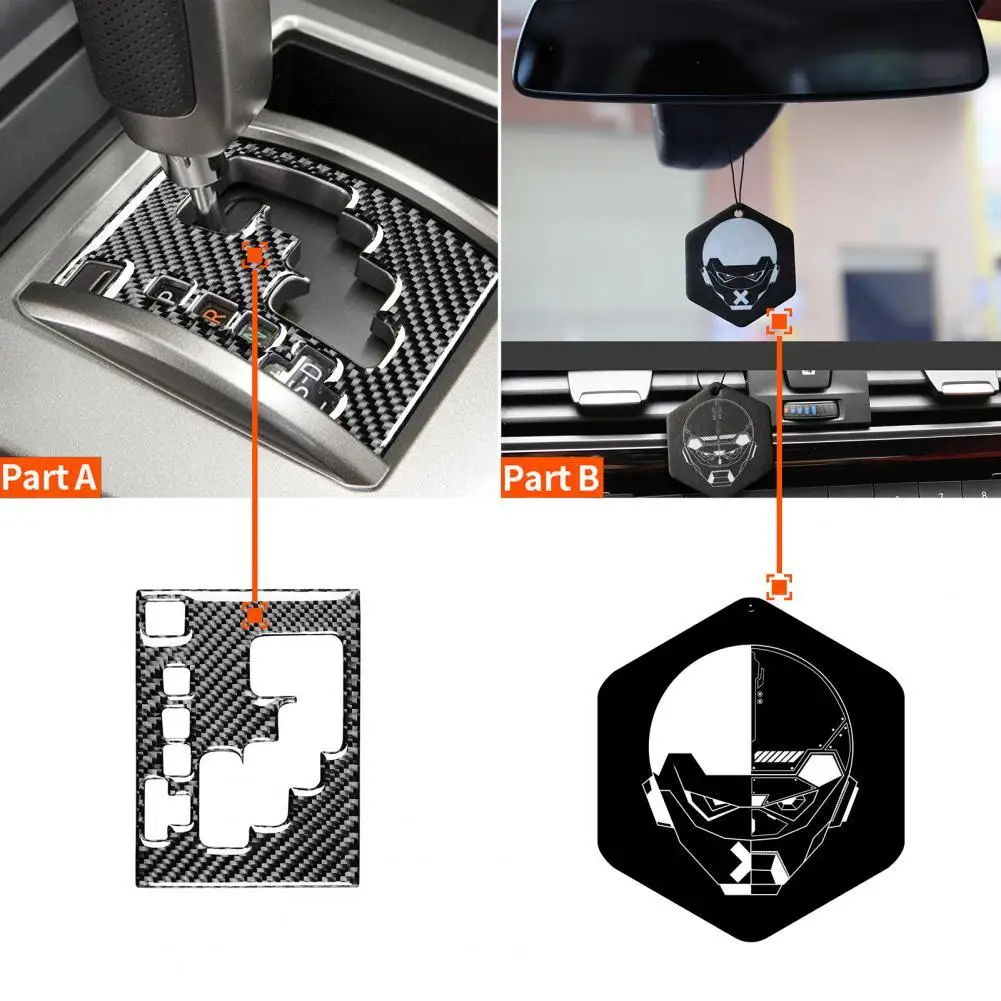 

Trim Exquisite Carbon Fiber Gear Shift Lever Panel Trim Eco-friendly Panel Decor Sticker Smooth