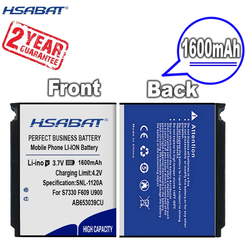 Новое поступление [HSABAT] сменный аккумулятор на 1600 мАч для Samsung U900 E958 AB653039CU S7330 F609