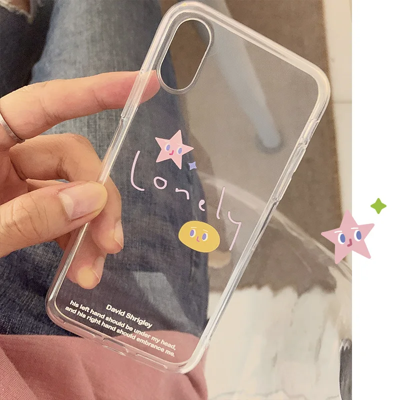 Cute Simple letters planet graffiti Phone case For iPhone 7 XS 11 Pro MAX silicone cover X XR 8 6s 6 Plus Case | Мобильные телефоны
