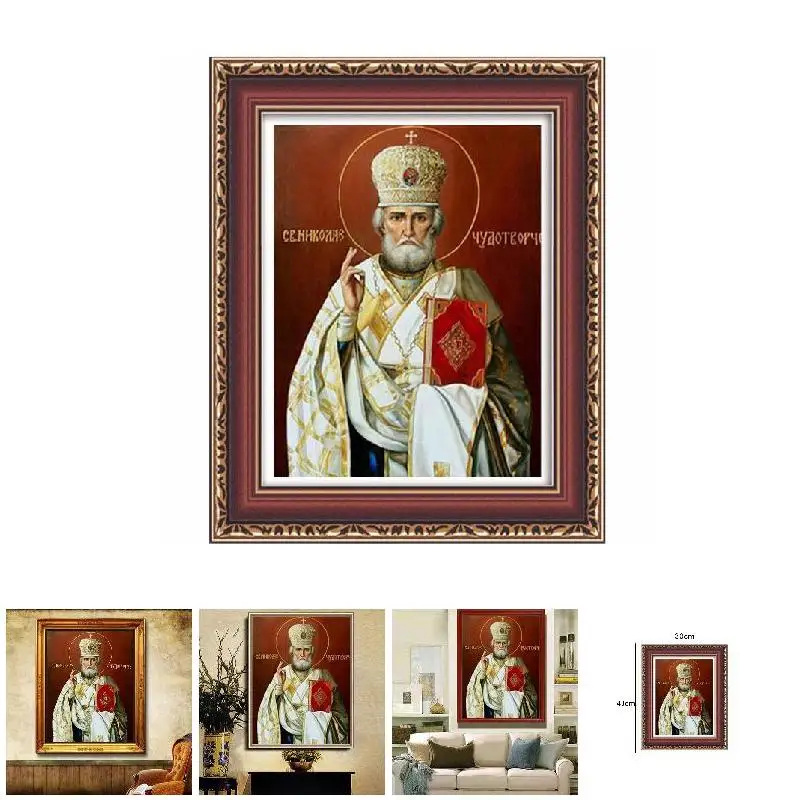 

5D Round Diamond Painting Cross Stitch Kit Diamond Embroidery Religion Icons Home Decoration Mosaic Craft 30x40cm K9Stor