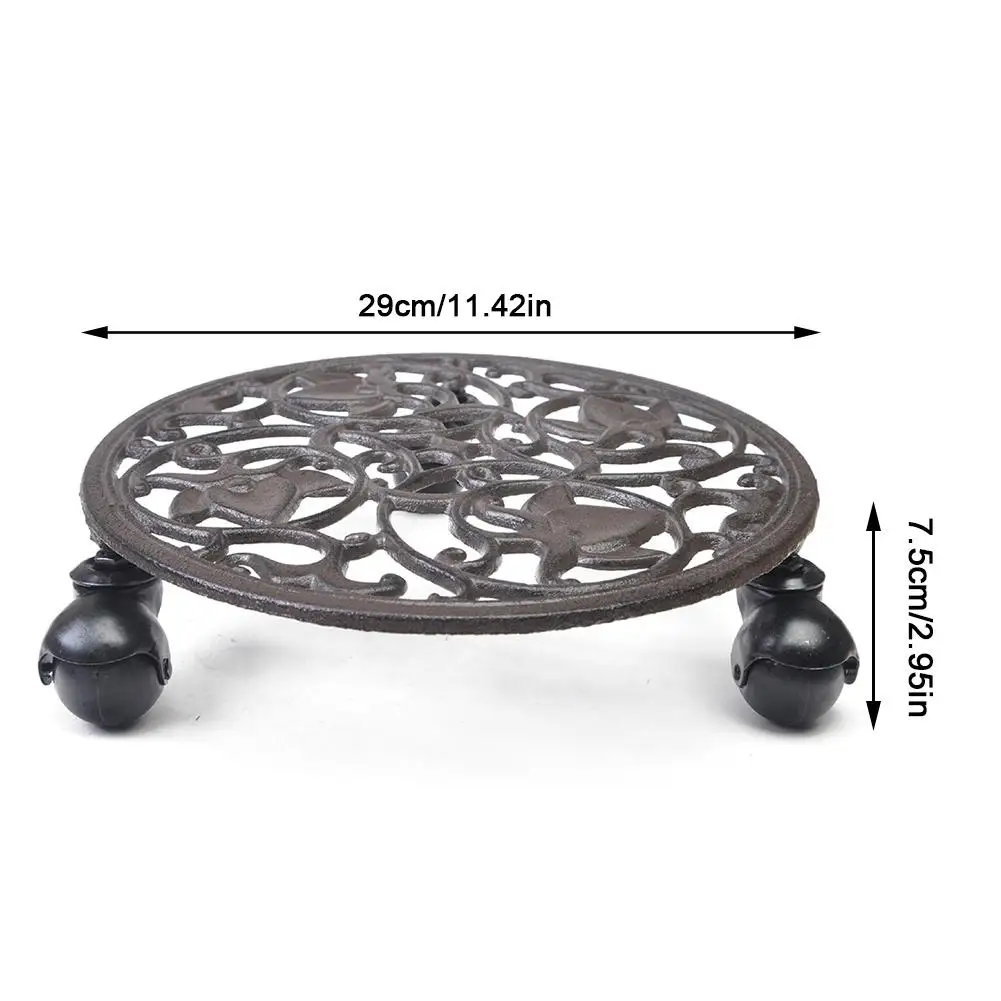 

Metal Large Plant Stand Cast Iron Round Bowls Plates For Pots Trays With Gravity Bearing Base Stander Garden Home Decoration