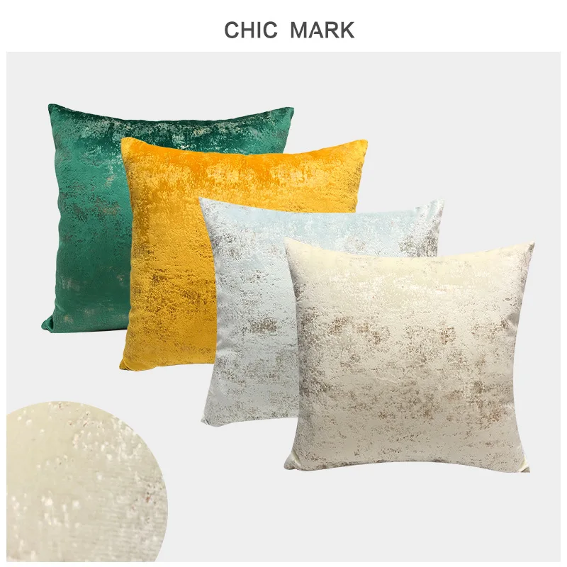 

8 Colors Pillow Cover Velvet Cushion Cover For Living Room Sofa 45*45cm Grey Pillow Cover Home Decorative Housse De Coussin 1pc