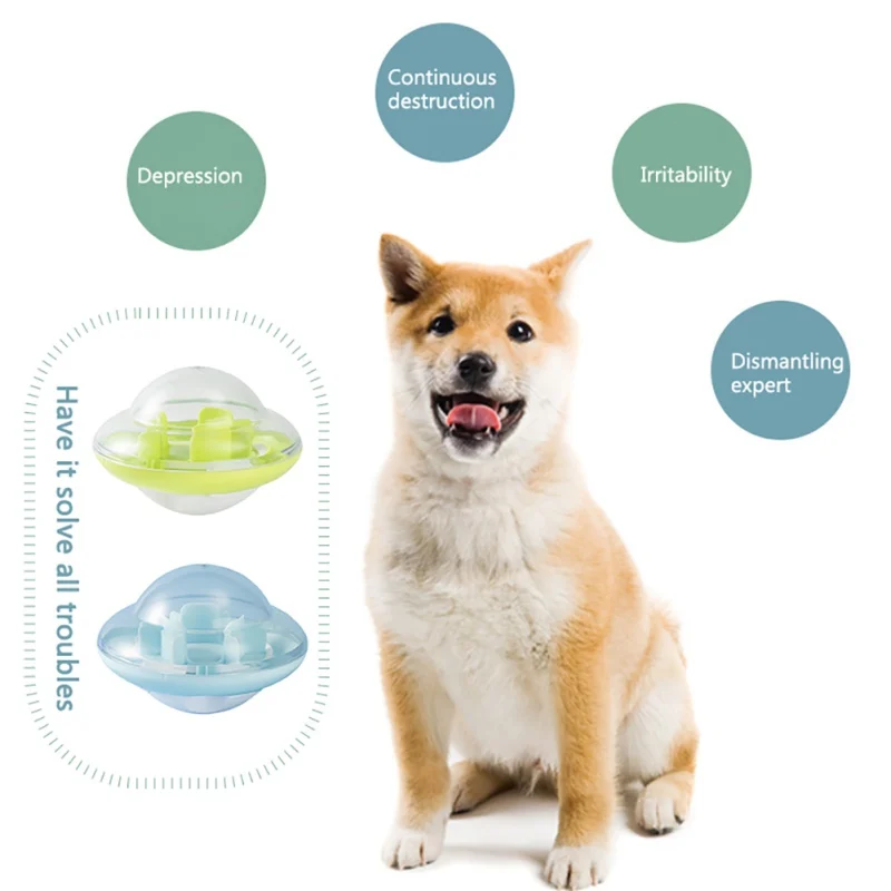 Игрушка для собак мяч с едой летающая тарелка неваляшка забавная головоломка