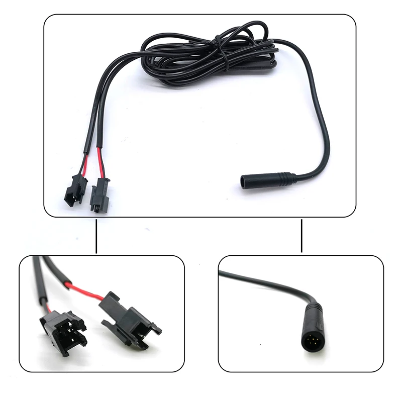 light cable EJOYQI TSDZ2 Скорость Сенсор с нашникиов для фар и задний фонарь соединения для 6V лампы - Цвет: light cable