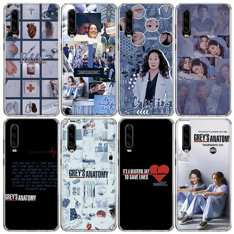 Greys Anatomy Nurse Doctor Phone Case For Huawei P50 P40 Pro P30 Lite P20 P10 Mate 10 20 Lite 30 40 Pro Cover Coque Shell