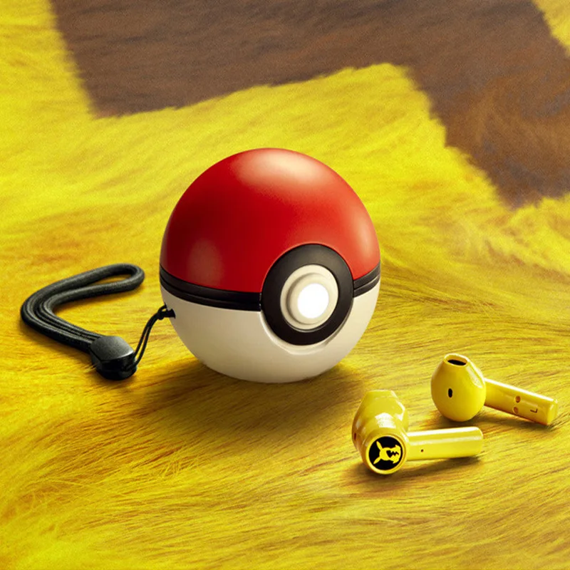 2021 Новая гарнитура Bluetooth Poké-Mon 5 0 игровая Спортивная Pikachu дизайн кармана для