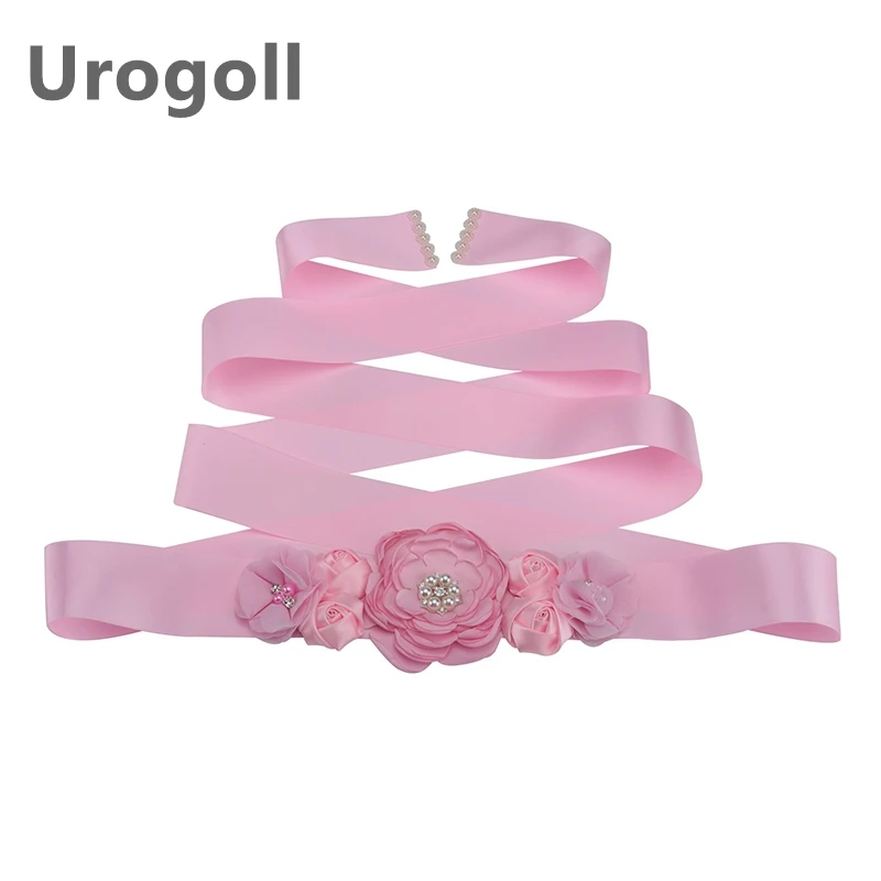 Благородный пояс жемчужные стразы Свадебные ремни пояса из бисера цветы сатин