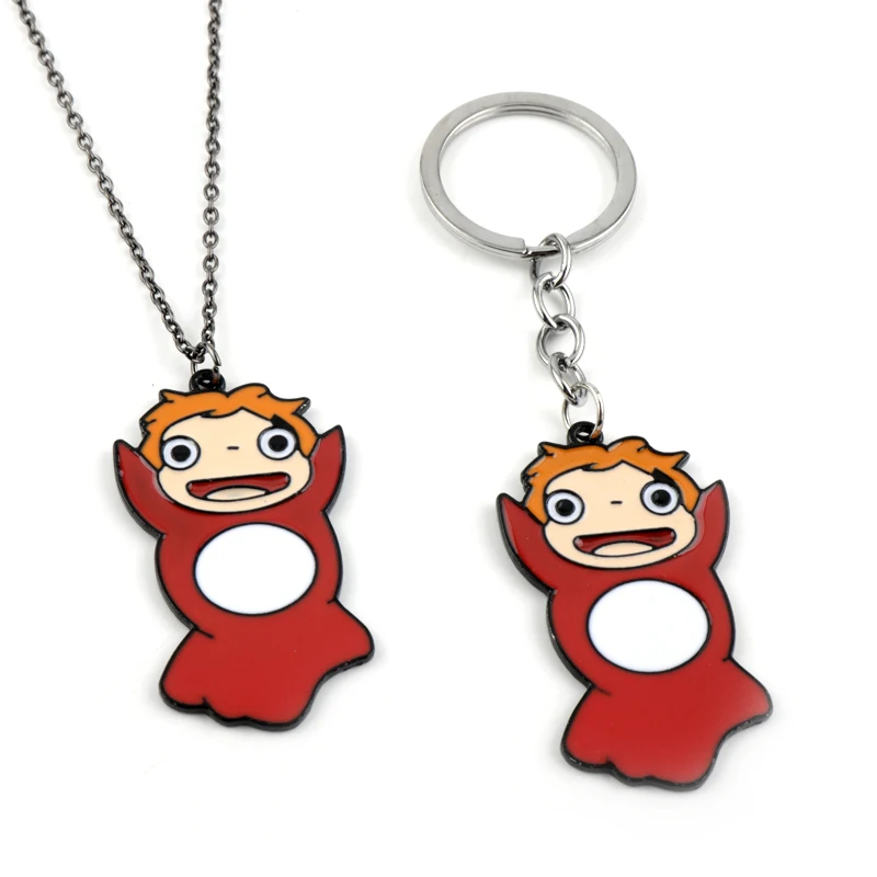 

Ponyo on the Cliff Key Chain Cute Ponyo брелок Key Ring 1pc Wholesale Trendy Keyring llavero Car Keychain Accessories