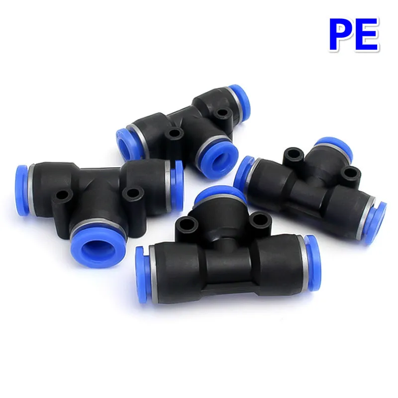 Пневматическая газовая труба пластиковый шланг быстрый разъем Т образная тройка
