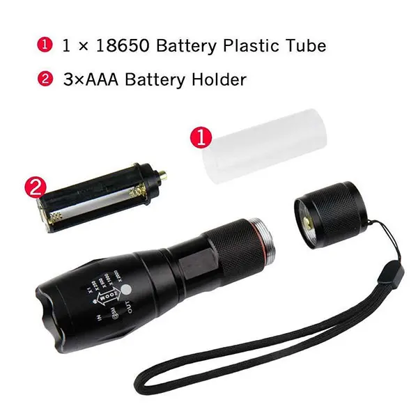 TMWT LED белый и УФ фонарик AAA или 18650 зум ультрафиолетового фонарь|Фонарики