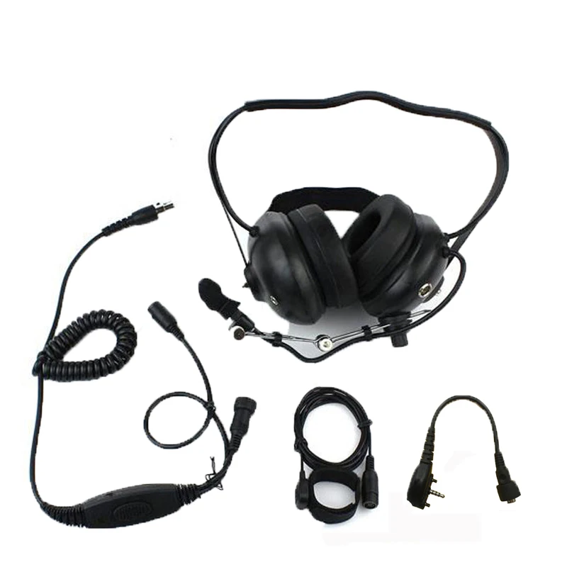 Heavey Duty Walkie Talkie Noise Cancelling Headset For Vertex VX231 VX261 VX351 VX-417 VX-451 EVX-531 EVX-534 Radio