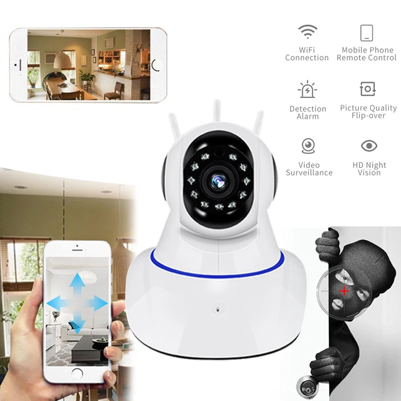 

Беспроводная камера видеонаблюдения EWeLink Smart IOT, Wi-Fi, 720P, с дистанционным управлением через приложение