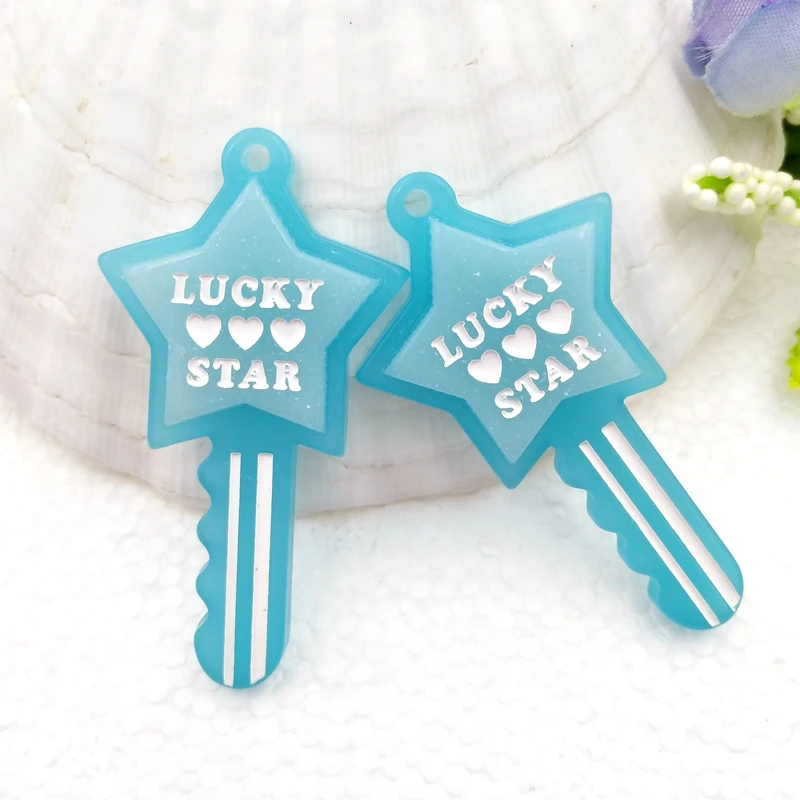 10 шт. милые звезды подвеска из смолы для ключей сделай сам аксессуары украшение |