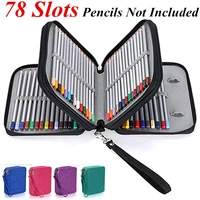 72 holes pencil case for drawing painting art marker pens bag box multifunction large capacity school stationery bag pouch supp