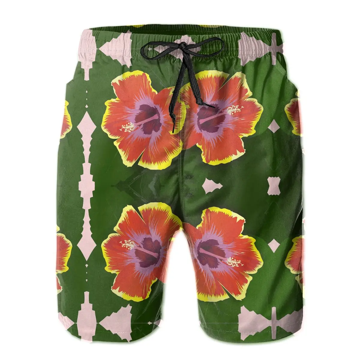 

Пляжная дышащая быстросохнущая Юмор Графический R92 свободные Гибискус брюки