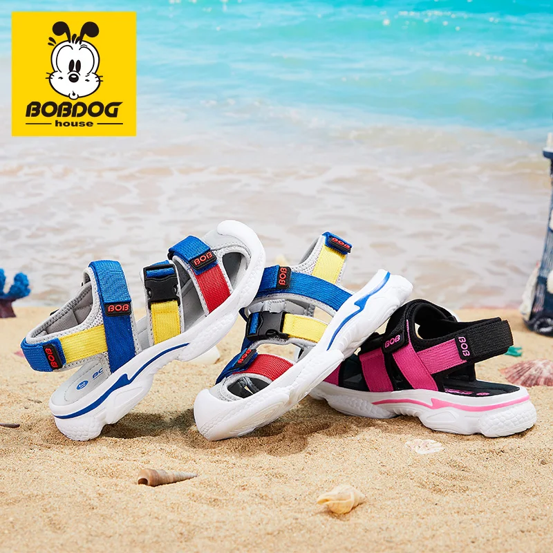 BOBDOG house kid shoes new color matching breathable baby comfortable non-slip casual boys and girls sandals 9211 | Мать и ребенок