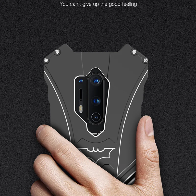 R-JUST Phone Case For Oneplus 8 Pro Luxury Aluminum Metal Bat Back Cover Oneplus8 1+8 Armor Heavy Dust Rugged | Мобильные телефоны
