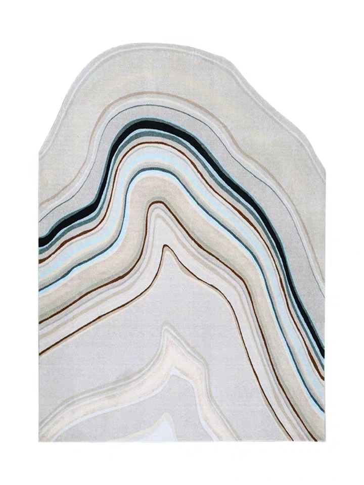 Post modern style irregular shaped abstract art are rug big size Nordic decoration woven living room carpet | Дом и сад
